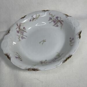 Vintage | Warwick | Porcelain Lilac Floral Gold Rim | Serving Bowl Round